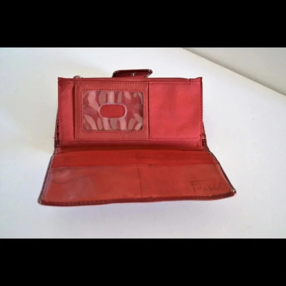 Fossil leather multi colored wallet - Picture 3 of 4